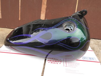Black Green Purple Split Gas Fuel Tank Harley Davidson 84-99? Softail
