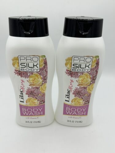 ( LOT 2 ) ProSilk Body Wash w/ LILAC & ROSE with Vitamin E Moisturizing 24 oz Ea