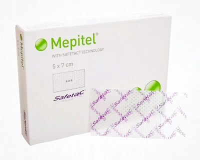 MOLNLYCKE Mepitel Transparent Dressing 5x7 cm Pack of 5 Soft Two-sided Wound Contact Layer