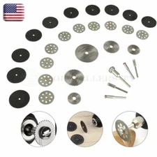 30Pcs Cutting Wheel Set Drill for Dremel Rotary Tool Accessories w/ 1/8" Mandrel