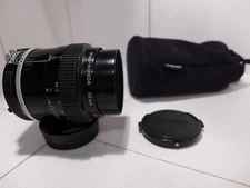 Nikon Micro Nikkor 55mm F/3.5 35mm manual lens Vintage Excellent caps pouch
