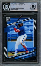 Vladimir Guerrero Jr. Autographed 2021 Donruss Clearly Card Beckett 15780750