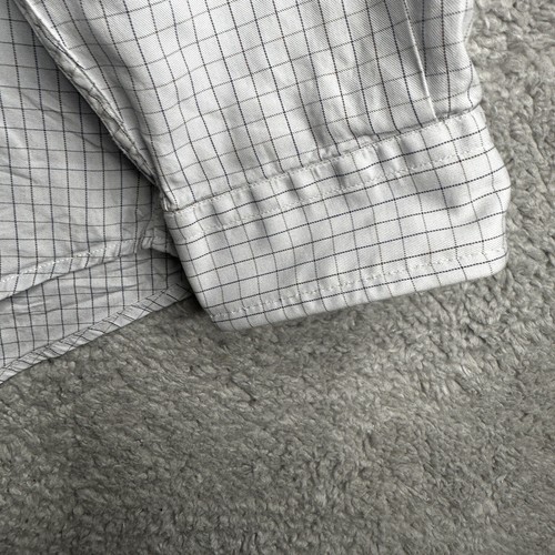Sote Of The Earth Men's Size L White Grid Check Plaid Long Sleeve Button Shirt. - Picture 2 of 6