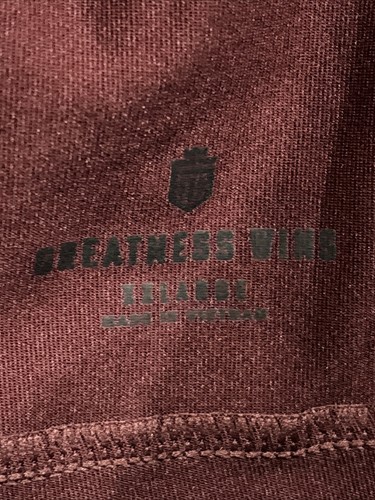 Greatness Wins Men Joggers Sz XXL Port Wine Logo Zip Pockets Drawstring Active - Picture 2 of 13