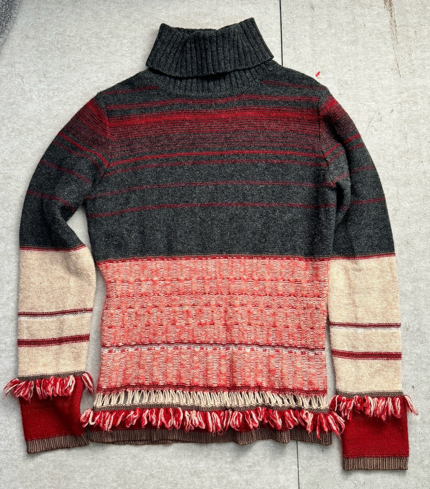 BCBG Maxazria Sweater Women’s M Lambswool Mohair Turtle Neck Vtg Gorpcore Unique