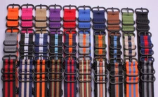 Nylon Watch Band Watch Strap Colorful Fashion OB Black Buckle 30Colors Available