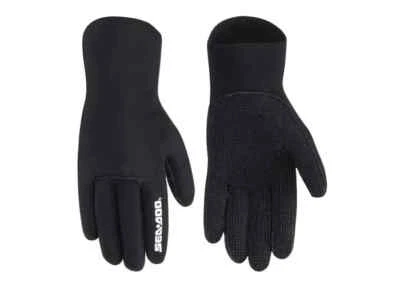 Sea-Doo Neoprene Unisex Riding Gloves with Palm Grip - Black