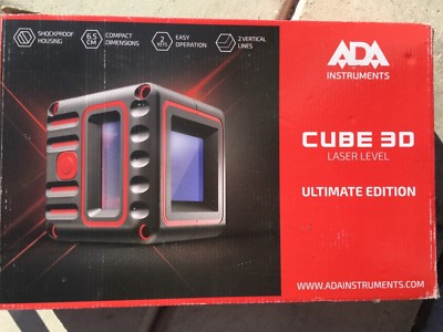 ADA Cube 3D Ultimate Edition, Laser Level complete Kit, Crossline... 