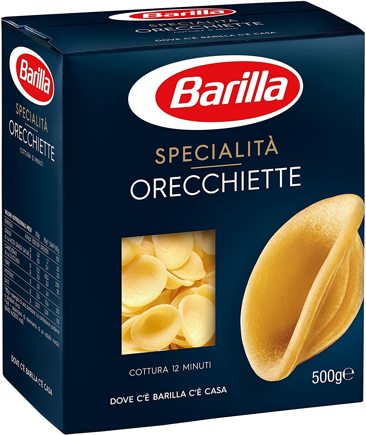 4X BARILLA ORECCHIETTE ""SPECIALTIES"" ITALIAN DURUM WHEAT PASTA 4x500g