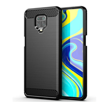 Carbon Handy Hülle XIAOMI Redmi Note 9 Pro Silikon Outdoor Schutz Case Etui Cove