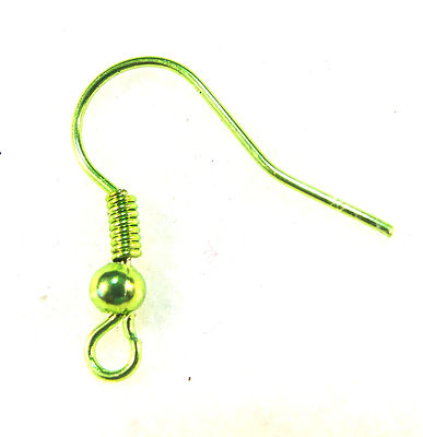 100Pcs. Bright LIME GREEN Color Earring Hooks 17mm Wires Tibetan Findings E31