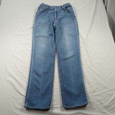 Vintage Lee Jeans Womens 15 Blue High Rise Straight Union Made in USA