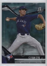 2021 Bowman Platinum Top Prospects Aqua Ice Foilboard 231/250 CJ Van Eyk 1b1x