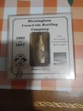 Bronze Ignot. Coca-Cola Bottling Co. 75 Anniversary Commemorative