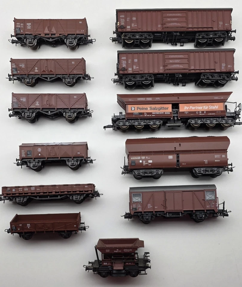 Roco H0 Konvolut 12 verschiedene Güterwagen gebraucht bespielt o.OVP 