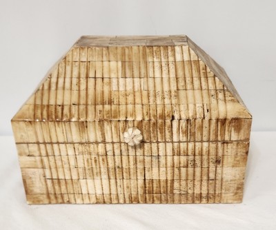 Vintage Ronita Smith Bone Inlaid Indian Jewelry Box 10''L x 8''H x 7.5''W (AL-770A)