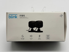 Blink Mini 1080p WiFi Security Camera Motion Detect Night Vision Black - 2 Pack