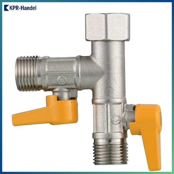 3-Wege Umschaltventil G 1/2 Messing T-Adapter FüR Duschschlauch-image