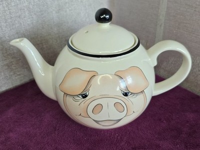 Vintage Arthur Wood ''Back to Front'' Schwein Teekanne - Made in England - 2 Pints