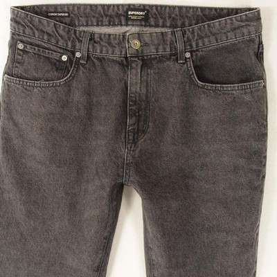 Herrens SuperDry 05 CONOR TAPER Slim Tapered Baumwolle Grau Jeans W36 L34