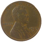WORLD COIN SALE--1929 D  UNITED STATES ONE CENT WHEATBACK COPPER COIN KM# A132