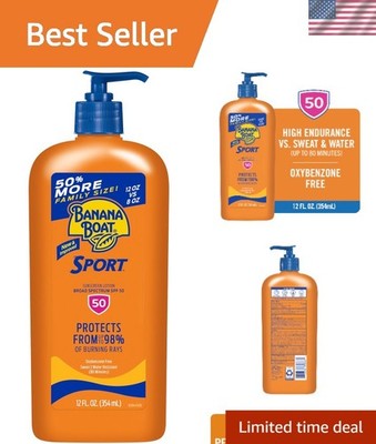 Ultra SPF 50 Sunscreen Lotion, 12oz - Water & Sweat Resistant Protection