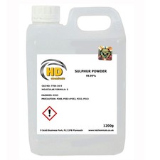 2 x 1.2 kg 99.99% PURE GRADE Flowers of Sulphur Powder Soil Plant Care pH adjust