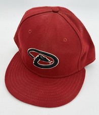 Authentic Arizona Diamondbacks MLB Red 59Fifty New Era Fitted Hat Size 8