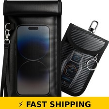 Crivon Faraday Bags for Phones Car Keys Signal Blocking Pouch Set
