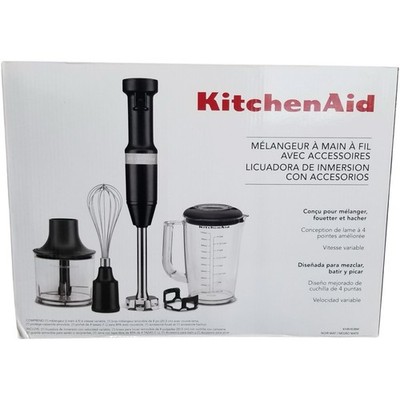 KitchenAid Corded Variable-Speed Hand Blender with Accessories, 6-Piece Set