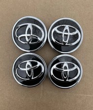 4pcs Toyota 62mm Black Wheel Center Caps Camry Avalon Rav4 C-hr Priusvs Corolla