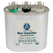 Appli Parts Dual Run Capacitor for ac 15+5 Mfd uF (microfarads) 370VAC CBB65 Ova