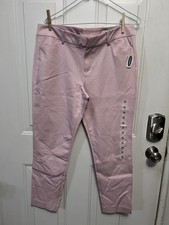 Old Navy Pixie Pants Women’s 12 Pink Straight Leg Mid Rise NWT Chino