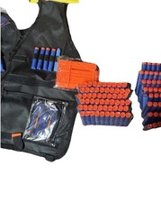 NERF N-Strike Elite Dart Vest Set With Foam Darts  Clips for Ages 8-16