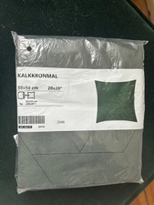 Stylishe IKEA Deko-Kissenhüllen 50x50, Modell KALKKRONMAL, edles Dunkelgrün