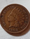 1908 S Indian Head Penny 100 Plus Year Old Coin