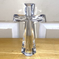 Fine Bohemian 24% Lead Crystal Cross Czech Republic Teleflora Gift 7.5 X 4.5 In.
