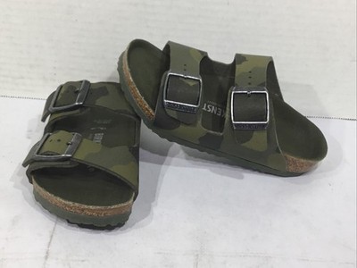 Birkenstock Toddler Size 8 EU 26 Narrow Arizona Green Camo Sandals Y23-721