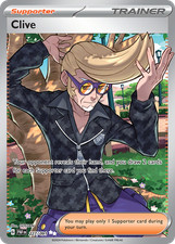 Clive - Holo - Paldean Fates - 227/91 NM Pokemon