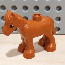 LEGO Duplo Kleines Pferd Follen dunkelorange Bauernhof Tierpark Reiterhof Zoo