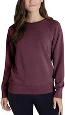NEW Eddie Bauer Crewneck Sweatshirt Pullover Women's Large Super Soft Wine Color