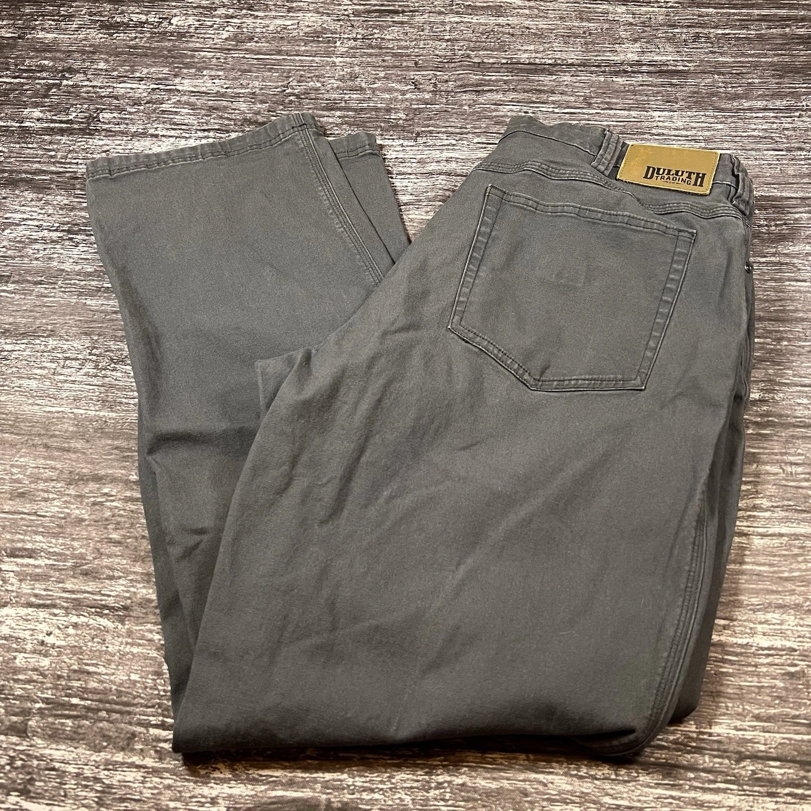 Duluth Trading Flex Fire Hose Sweat Management Pants Mens 38x34 Carpenter Gray