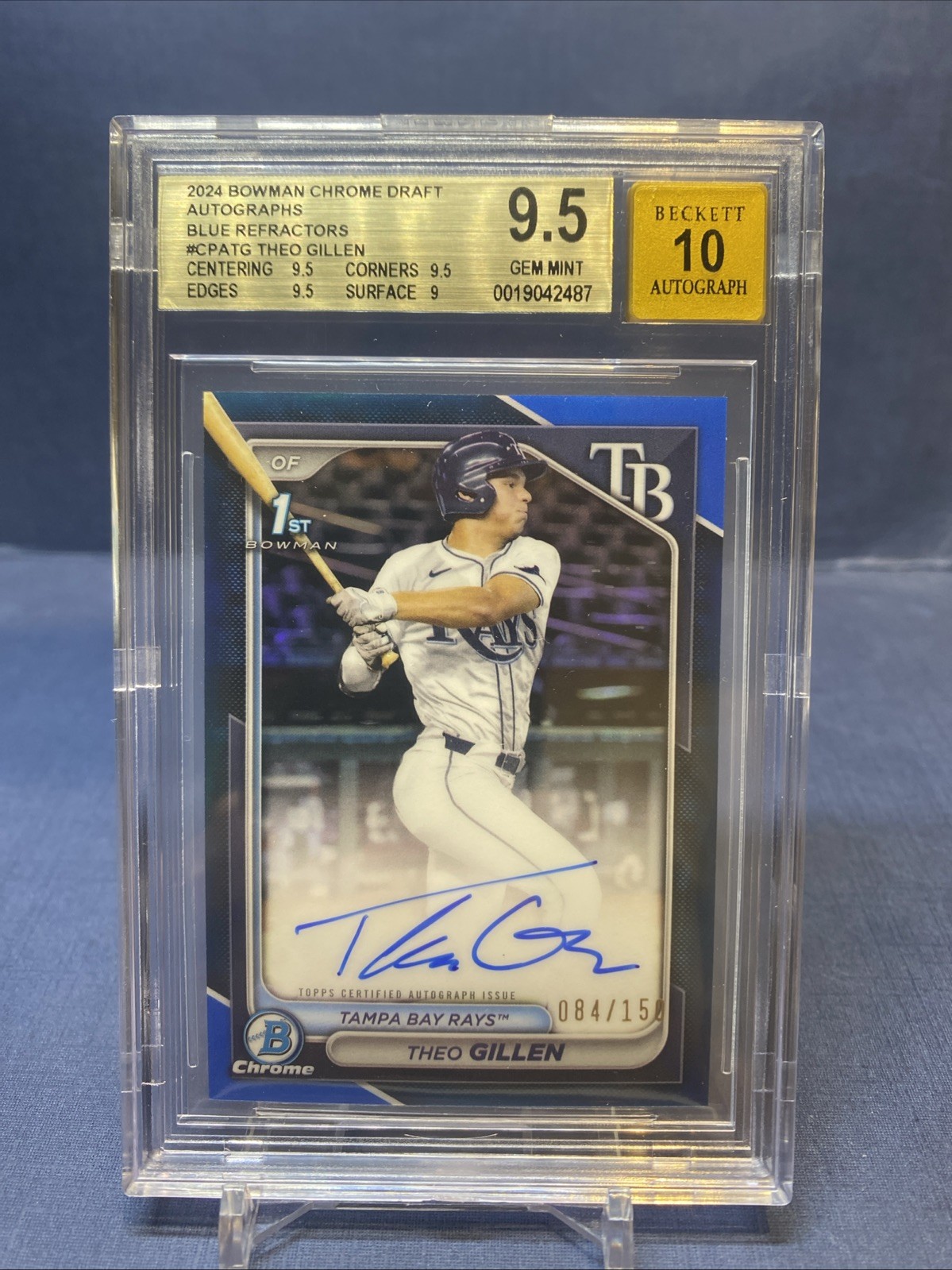 2024 Bowman Draft - Theo Gillen - True Blue 1st Chrome Auto /150 🔥#CPA-TG 🔥