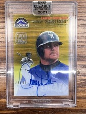 2021 Topps Clearly Authentic Larry Walker 1954 Reimagining Autographs #/99