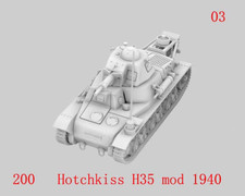 3D Printed 1/72 French Hotchkiss H35 mod 1940 Light Tank Unpainted Model Kit-3
