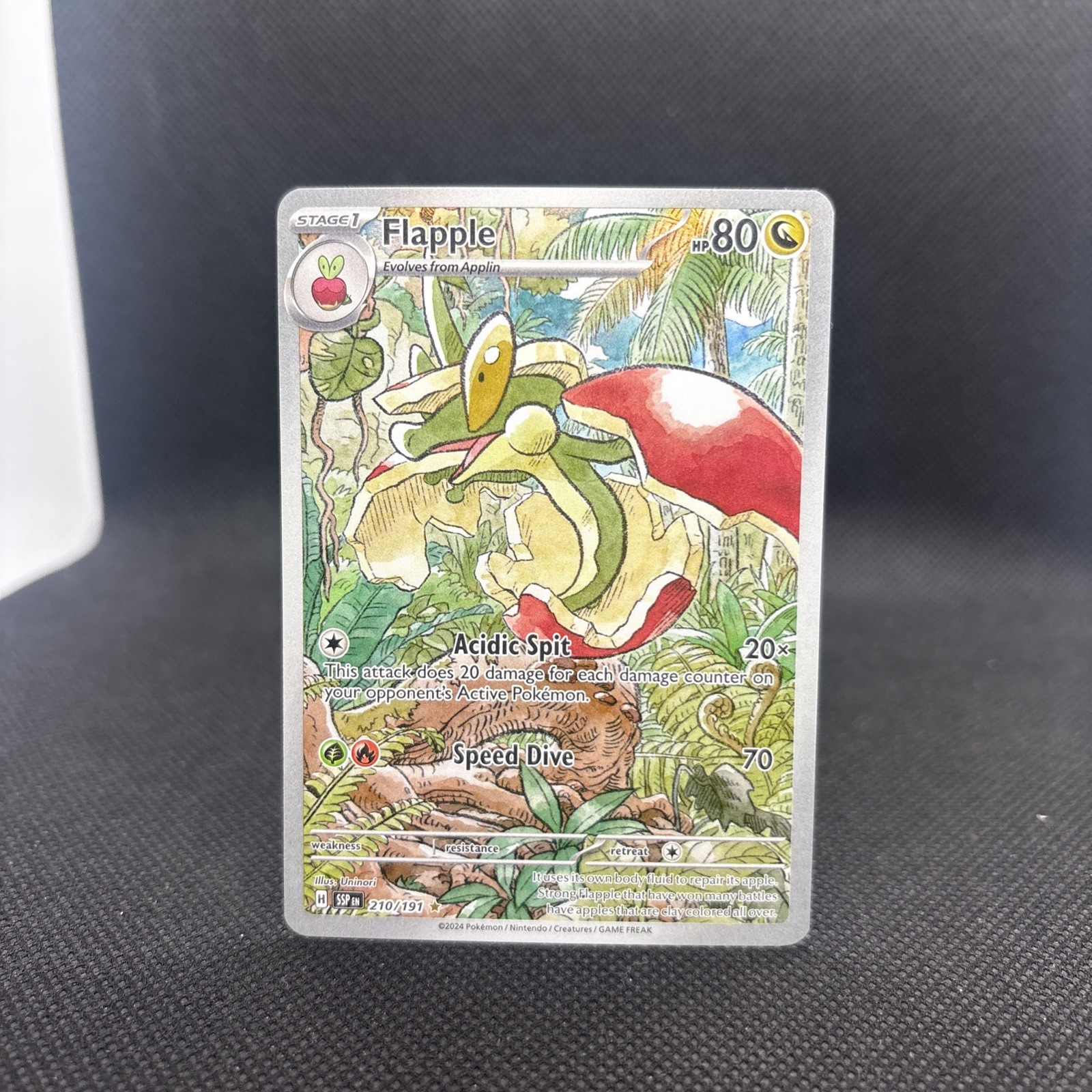 NM   Flapple   210/191   Surging Sparks   Illustration Rare   Pokemon Card
