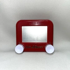 Mini Etch A Sketch 2016 Spinmaster Red Classic Look Drawing Childhood Toy