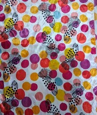 70s 80s Vintage Polka Dots Scarf Evolve BOLD Multicolor Rectangle Mod Art