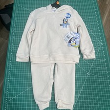 New Bluey Hoodie Pants Jogger Set 4T Kids Boy Outfit Cartoon Graphic Both Sides