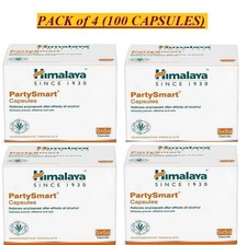 4 X Himalaya Party Smart Capsules 25 Cp each relieves aftereffects of ALCOHOL